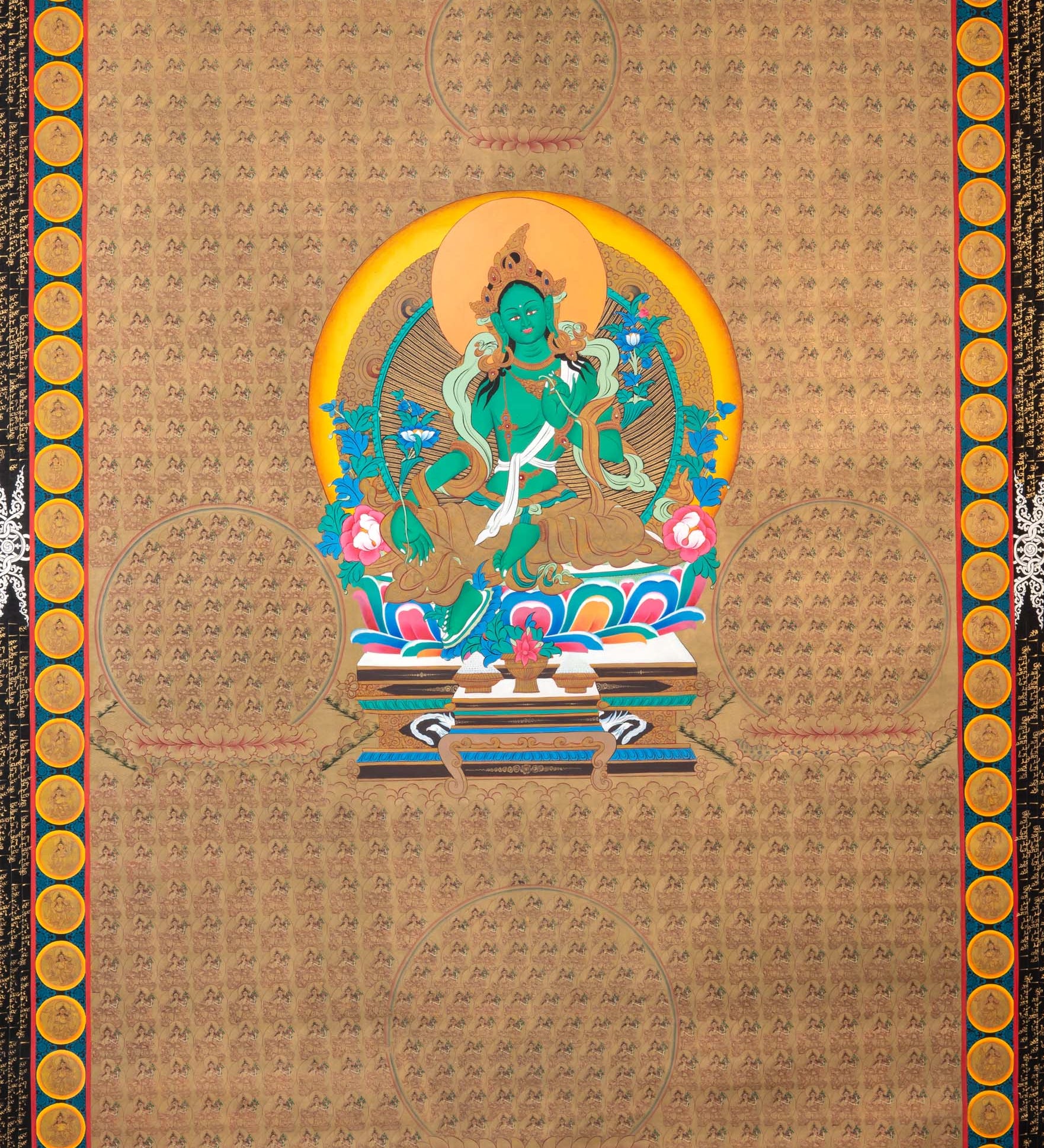 1000 Tara Thangka - Sacred Handpainted Art