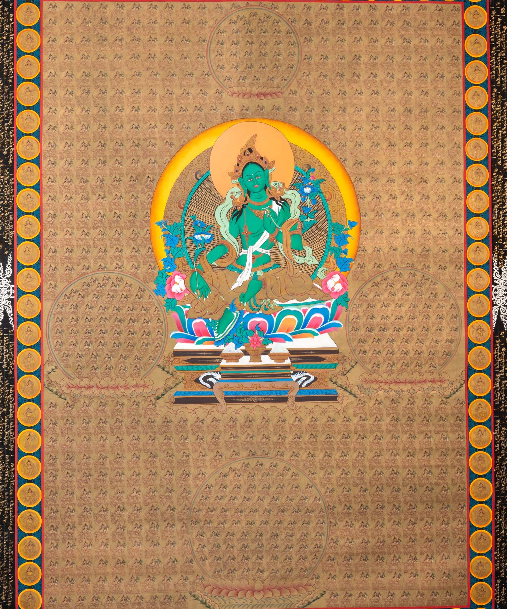 1000 Tara Thangka - Sacred Handpainted Art