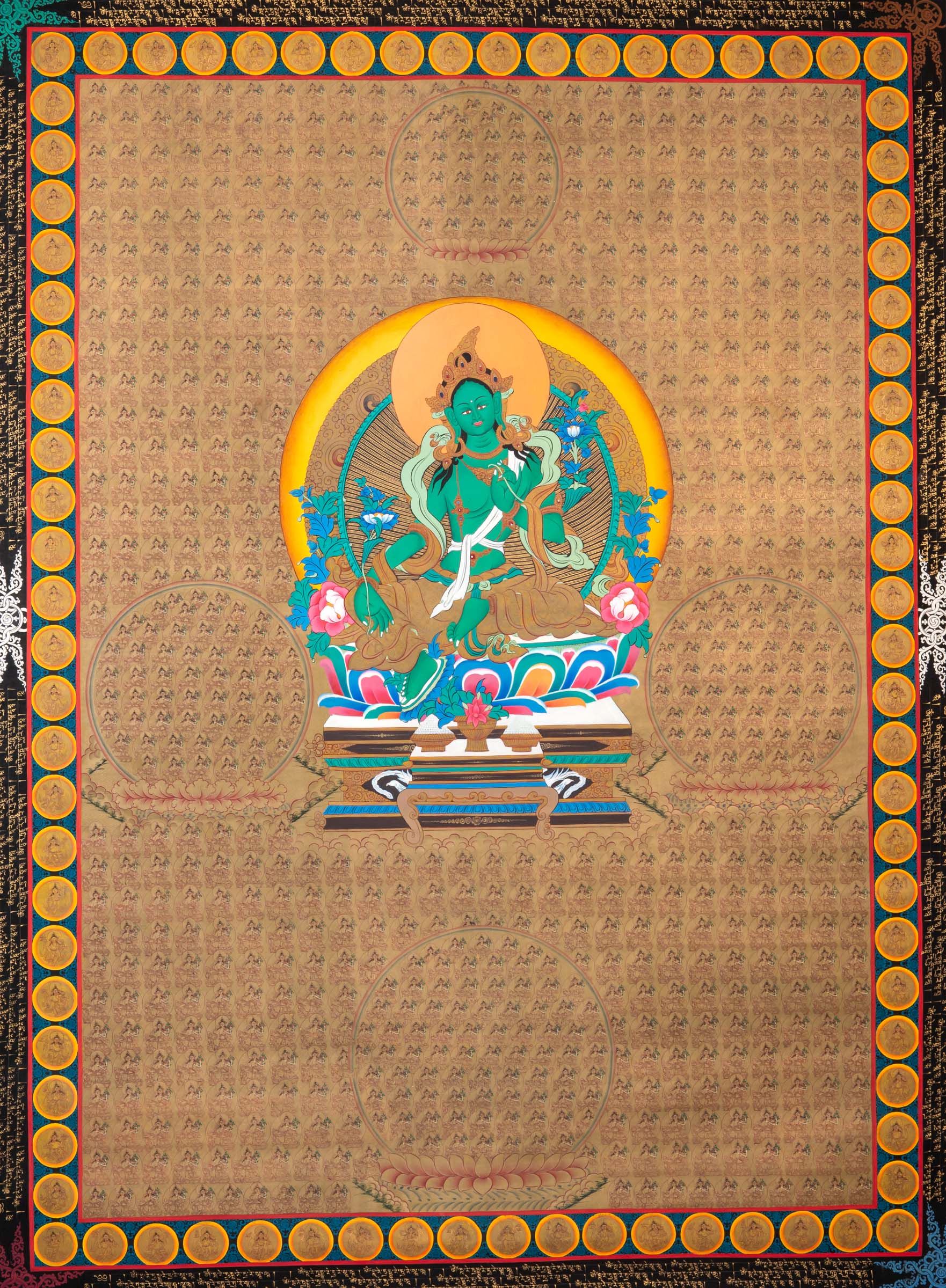 1000 Tara Thangka - Sacred Handpainted Art