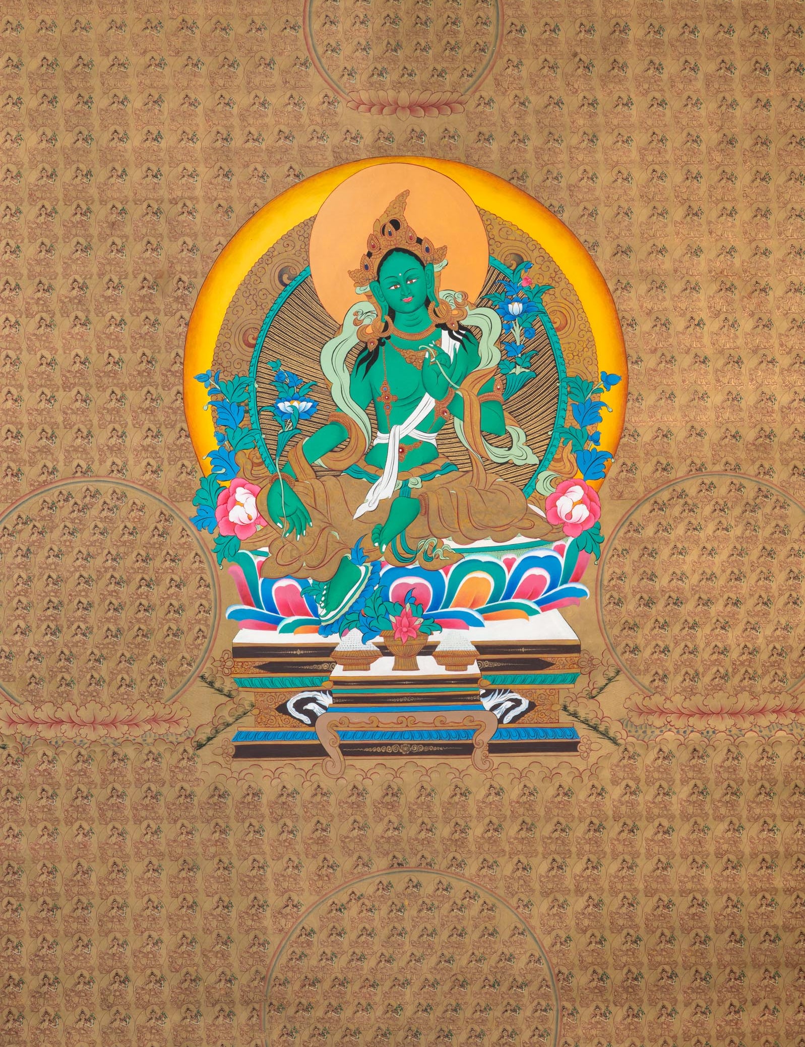 1000 Tara Thangka - Sacred Handpainted Art