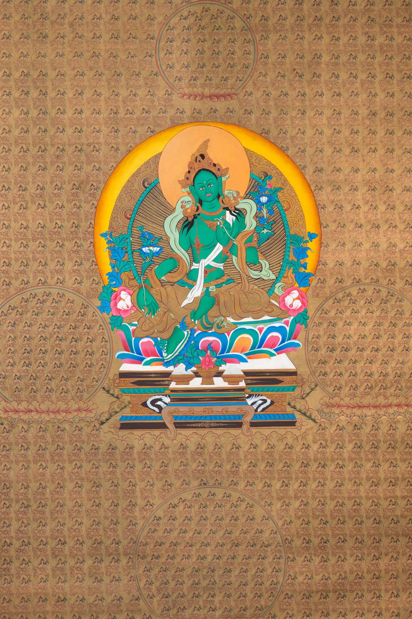 1000 Tara Thangka - Sacred Handpainted Art
