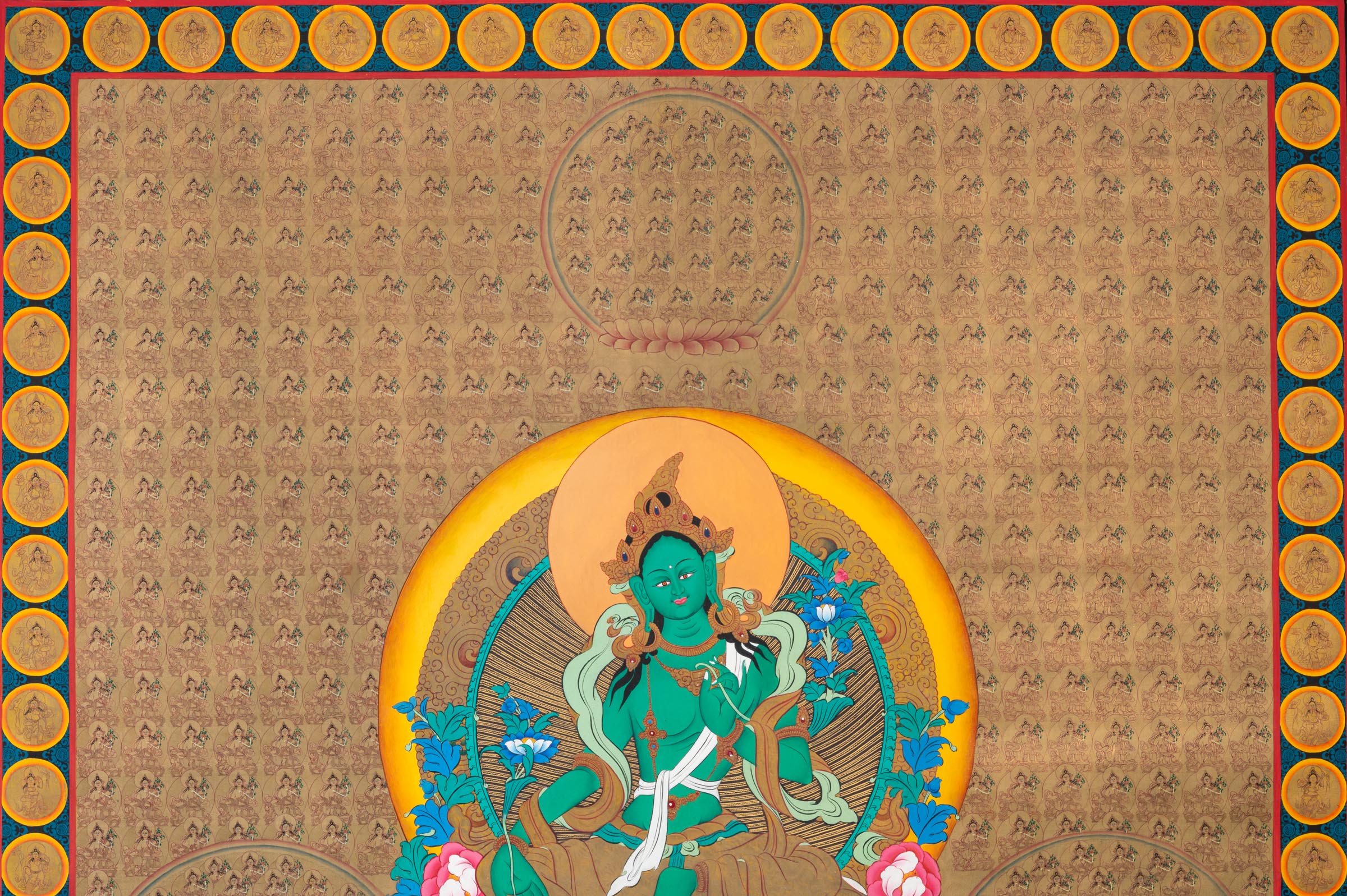 1000 Tara Thangka - Sacred Handpainted Art