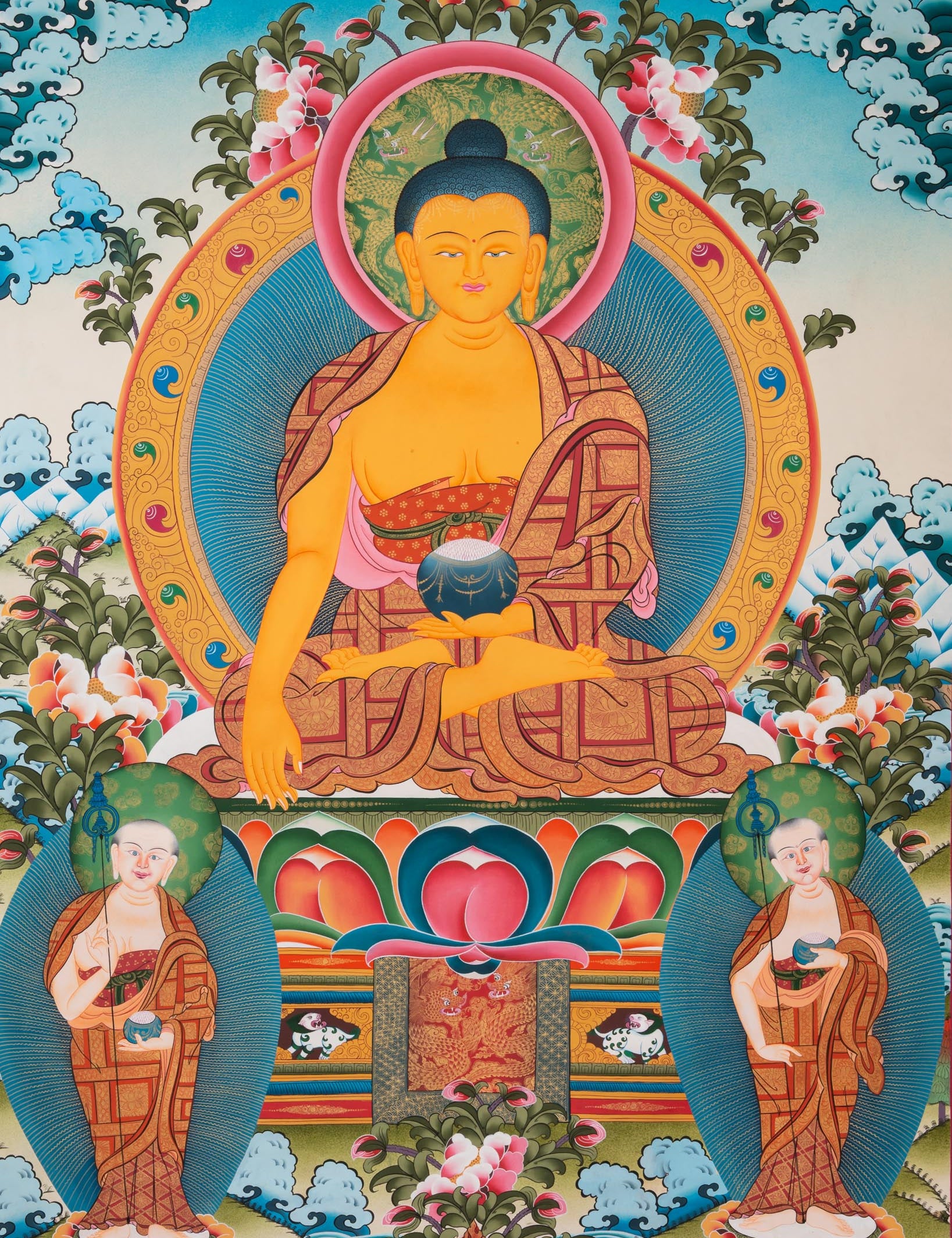 Shakyamuni Buddha Thangka - Sacred Tibetan Art