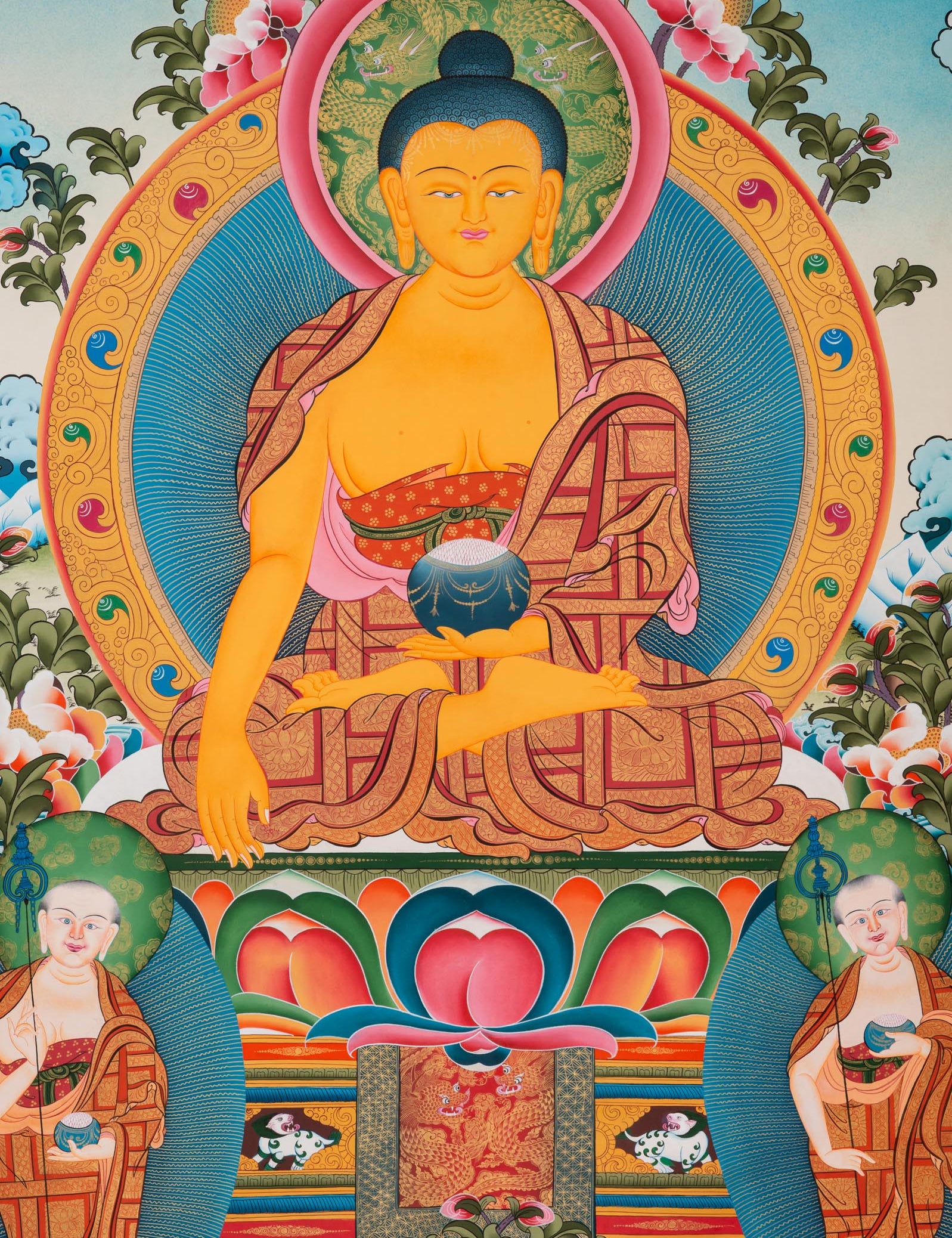 Shakyamuni Buddha Thangka - Sacred Tibetan Art