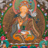 Guru Rinpoche Thangka Painting - Sacred Tibetan Art