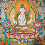 Chenrezig (Avalokiteshvara) Thangka -  Hand-Painted Tibetan Art