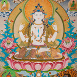Chenrezig (Avalokiteshvara) Thangka -  Hand-Painted Tibetan Art
