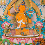 Hand-Painted Manjushri Thangka - Sacred Tibetan Art
