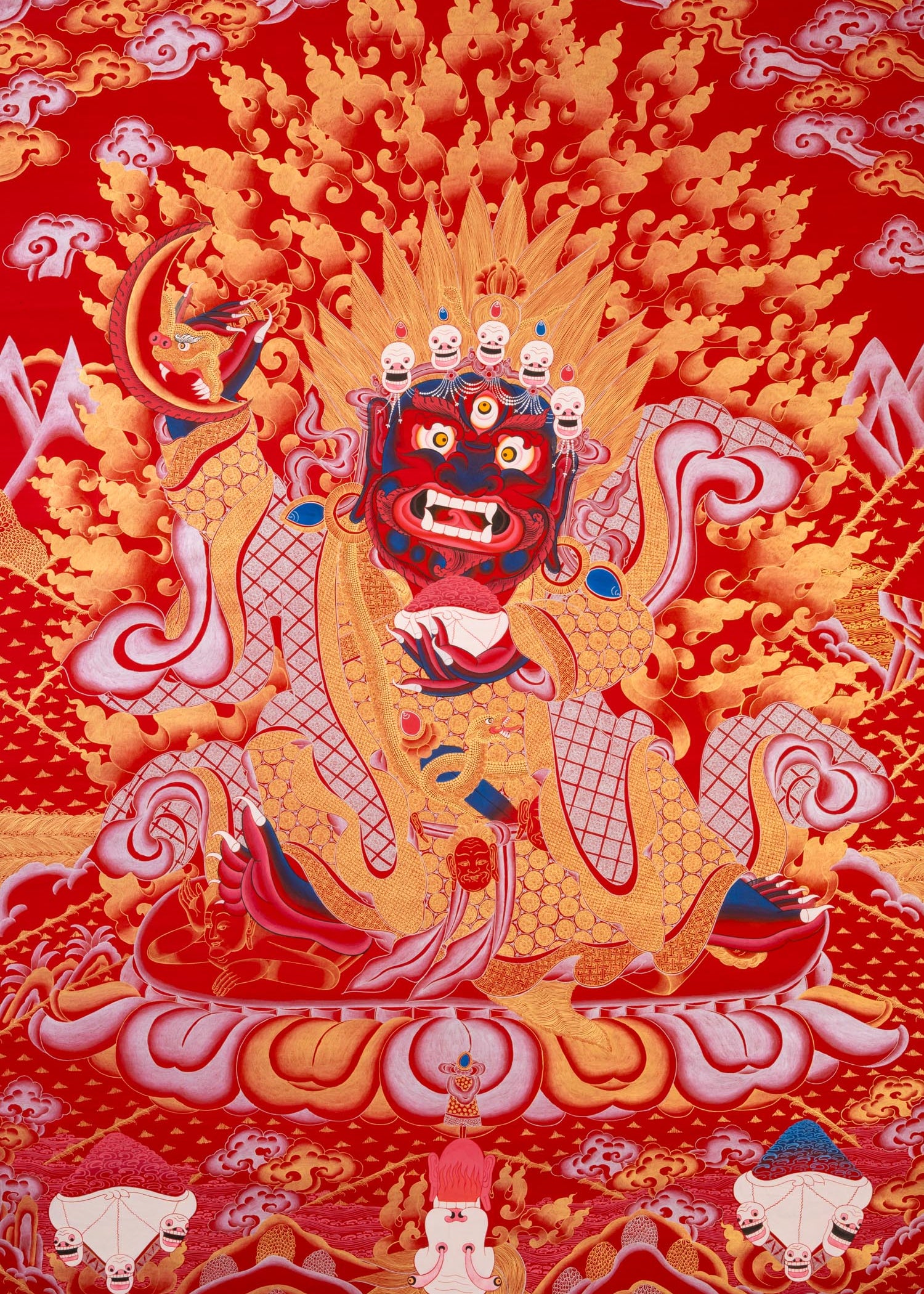 Mahakala Thangka - Handpainted Buddhist Art