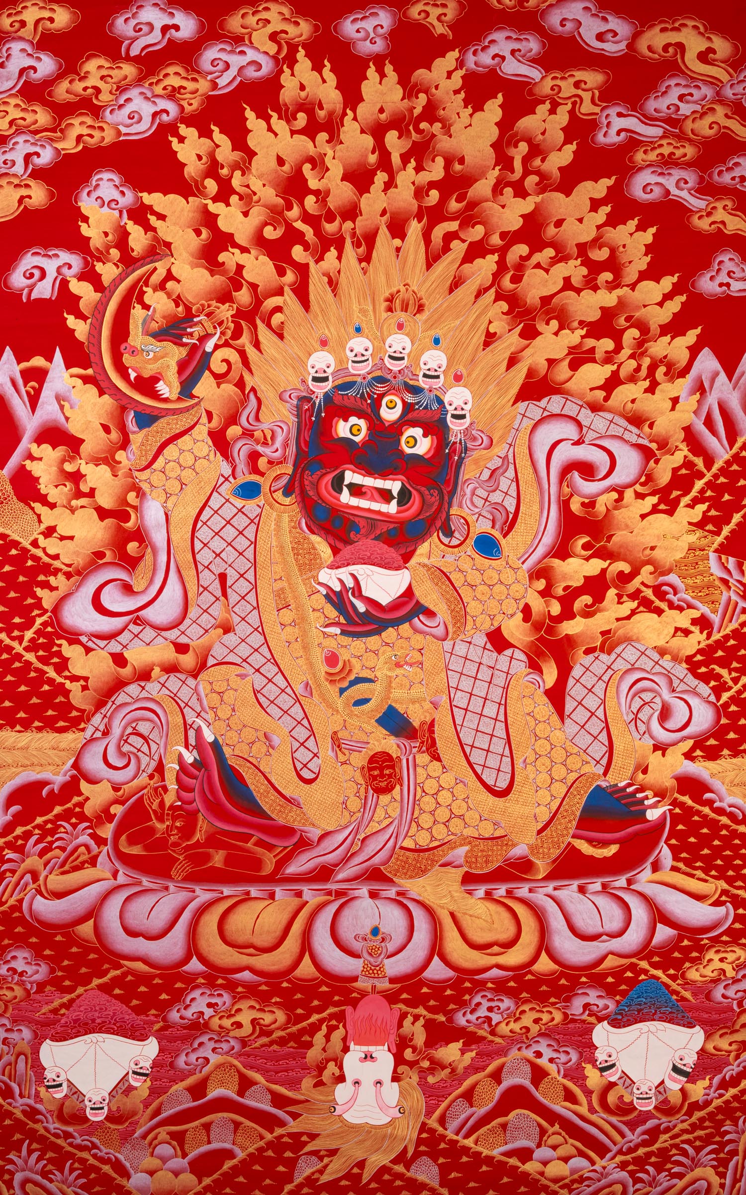Mahakala Thangka - Handpainted Buddhist Art