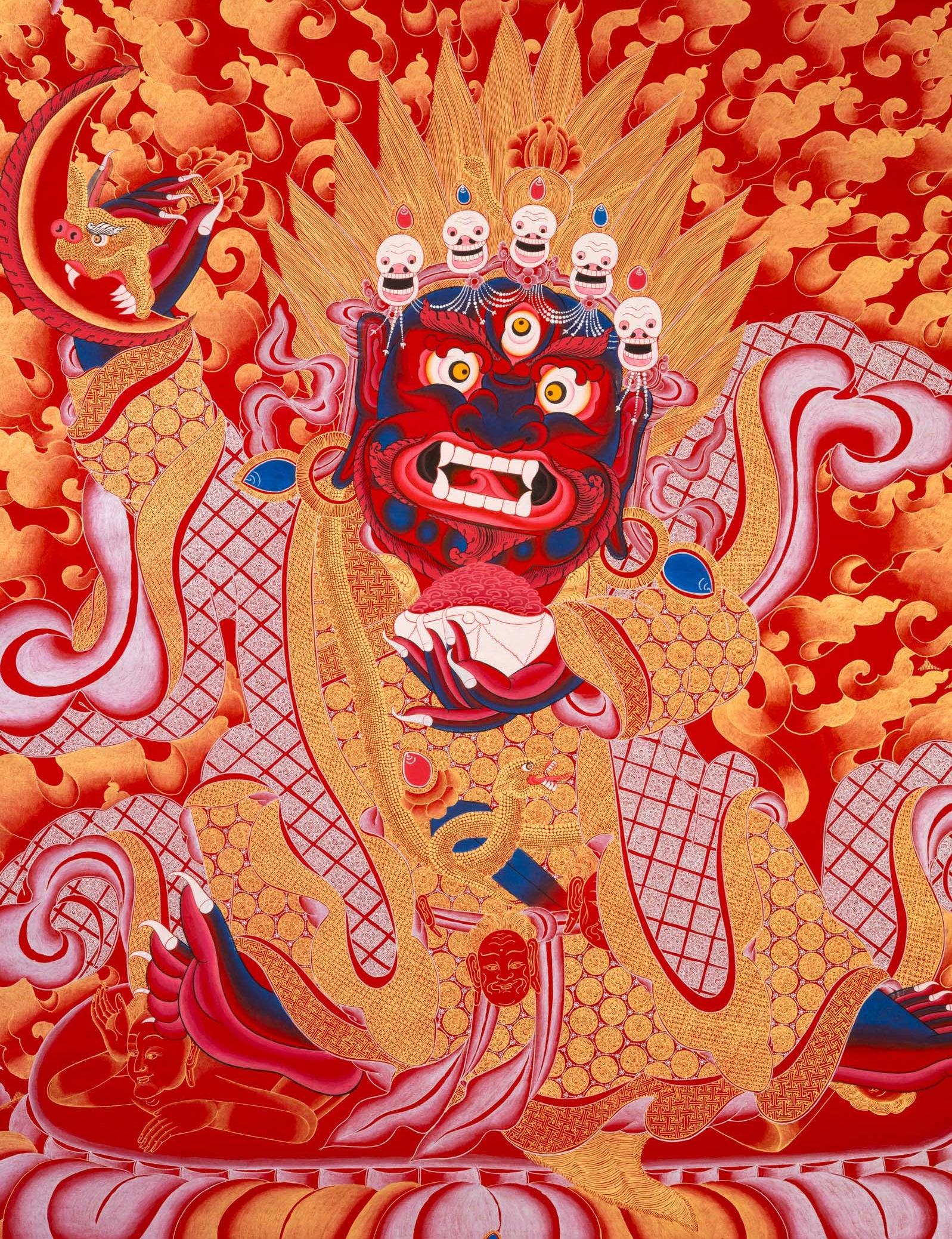 Mahakala Thangka - Handpainted Buddhist Art