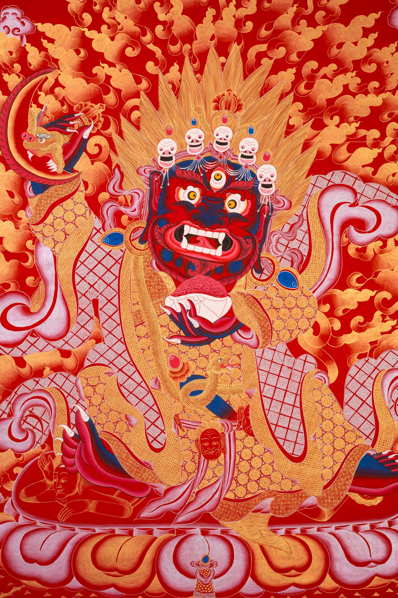 Mahakala Thangka - Handpainted Buddhist Art