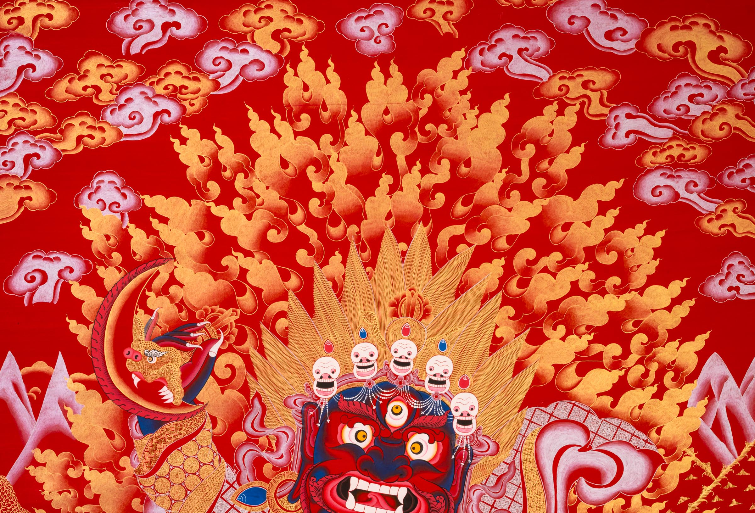 Mahakala Thangka - Handpainted Buddhist Art