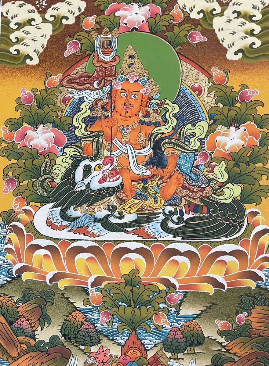 Singha Zambala Thangka Painting – Authentic Tibetan Art