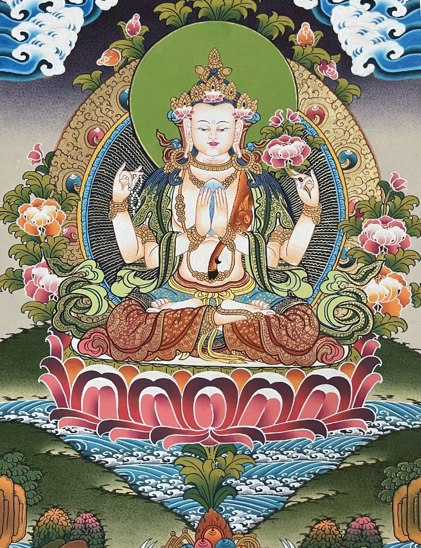 Chengrezi Thangka  – Handpainted Tibetan Art 