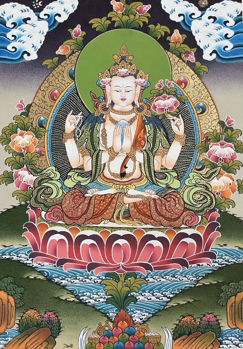 Chengrezi Thangka  – Handpainted Tibetan Art 
