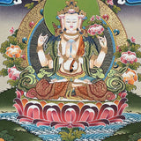 Chengrezi Thangka  – Handpainted Tibetan Art 