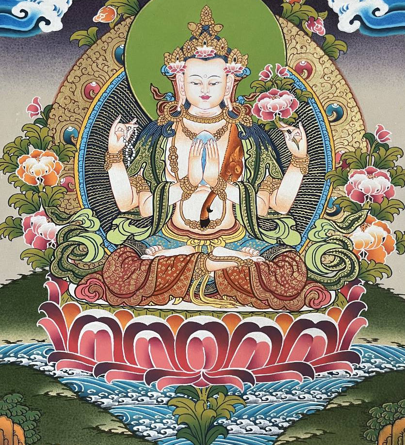 Chengrezi Thangka  – Handpainted Tibetan Art 