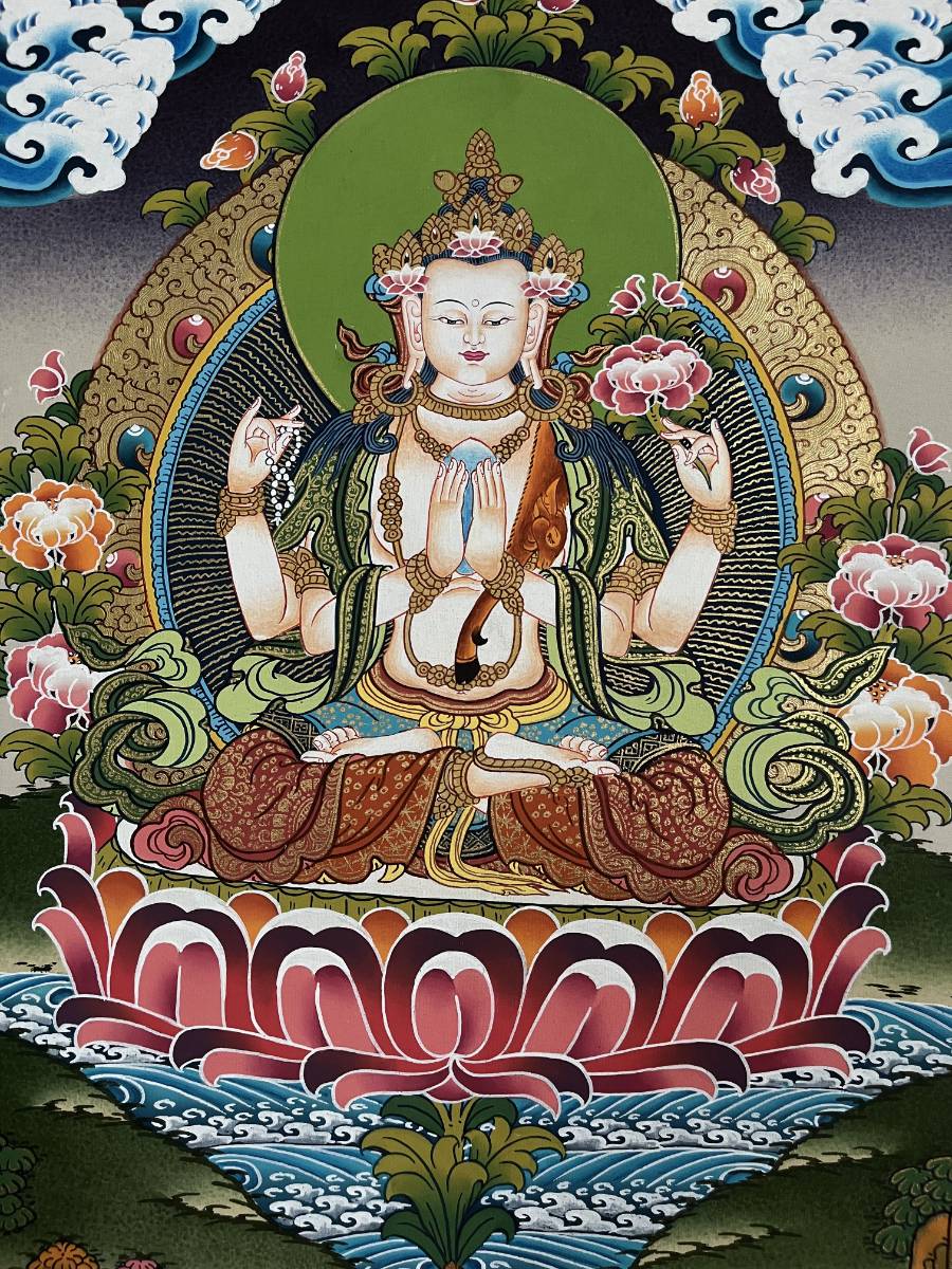Chengrezi Thangka  – Handpainted Tibetan Art 
