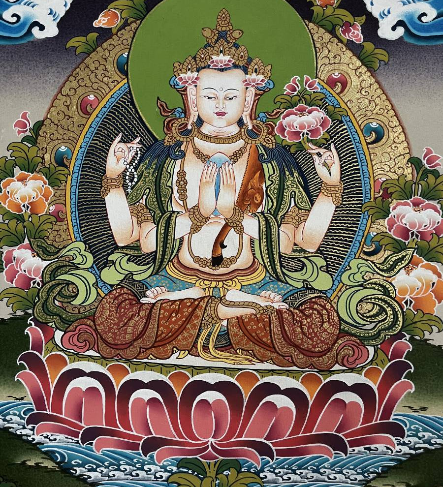 Chengrezi Thangka  – Handpainted Tibetan Art 