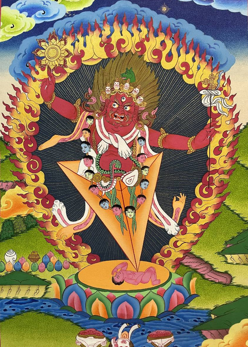 Vajrakilaya Thangka  - Wrathful deity 