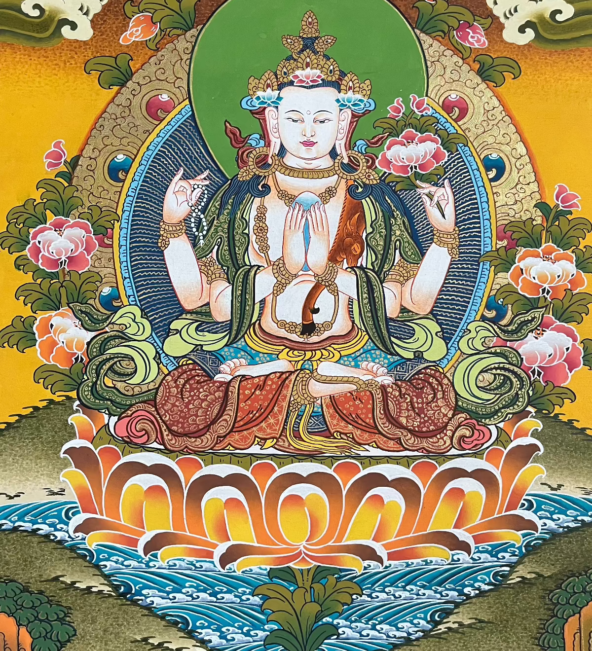 Chengrezi Thangka Painting – Authentic Tibetan Art for Compassion