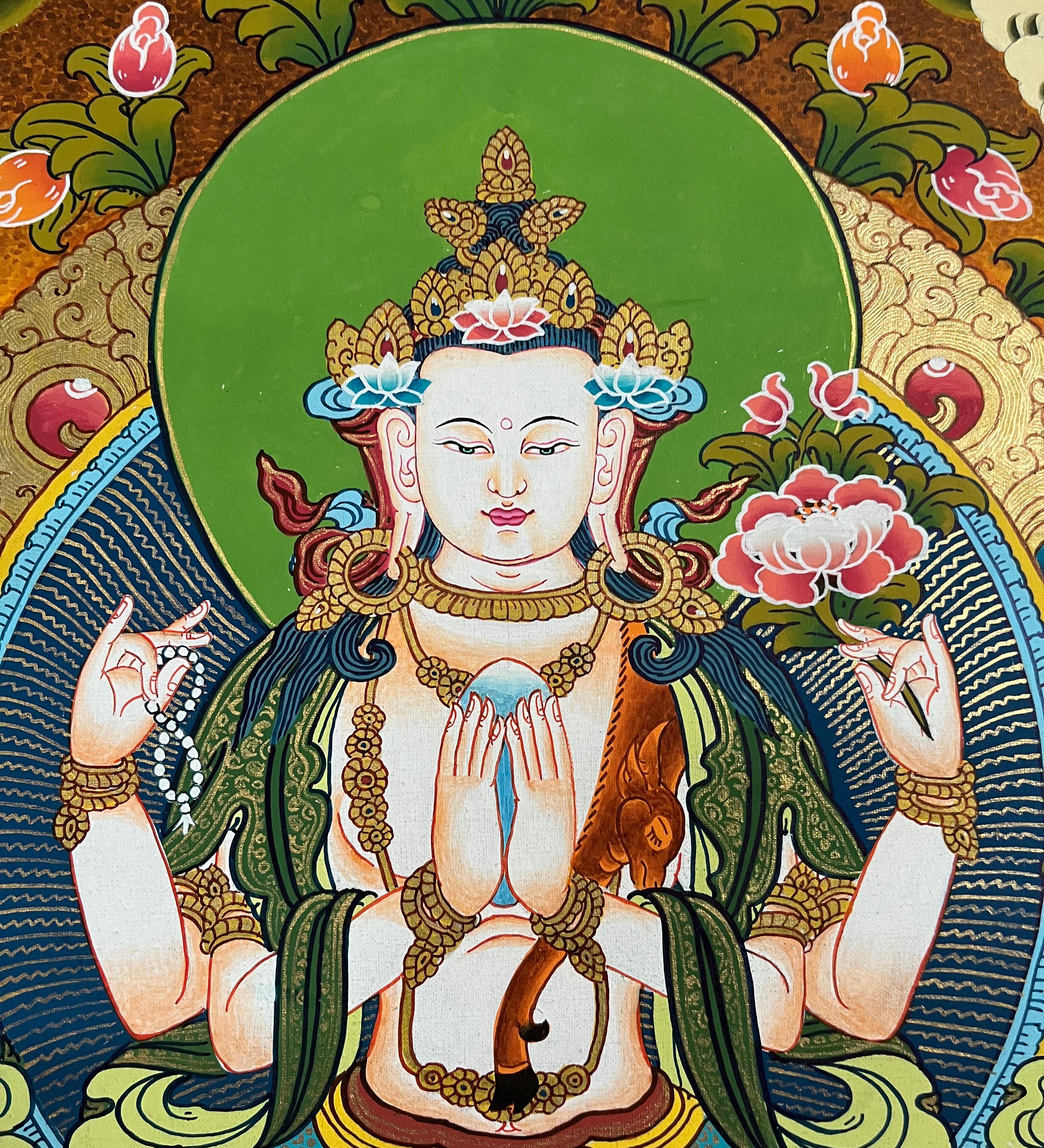 Chengrezi Thangka Painting – Authentic Tibetan Art for Compassion