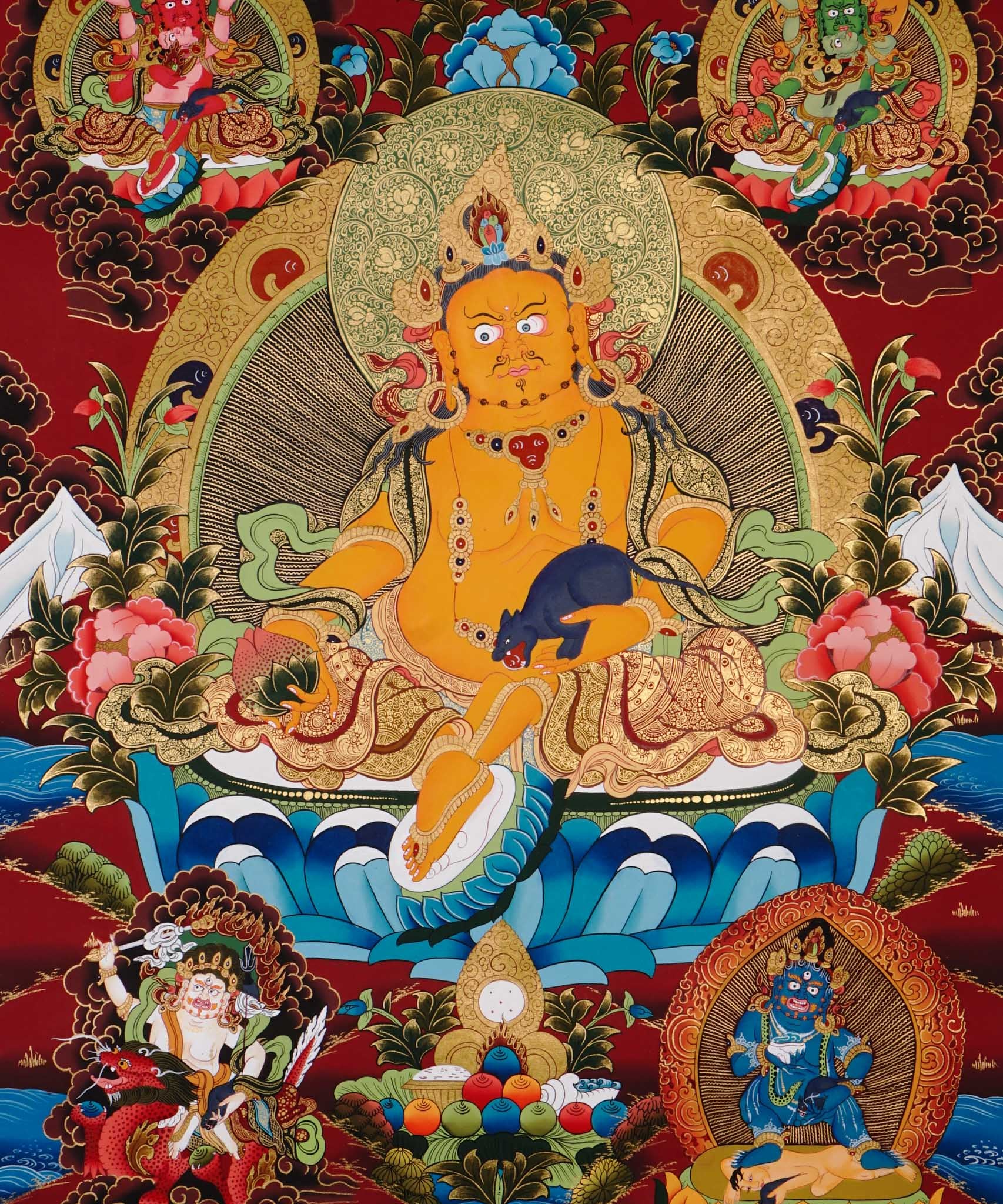 sacred zambhala buddhist thangka art for meditation room