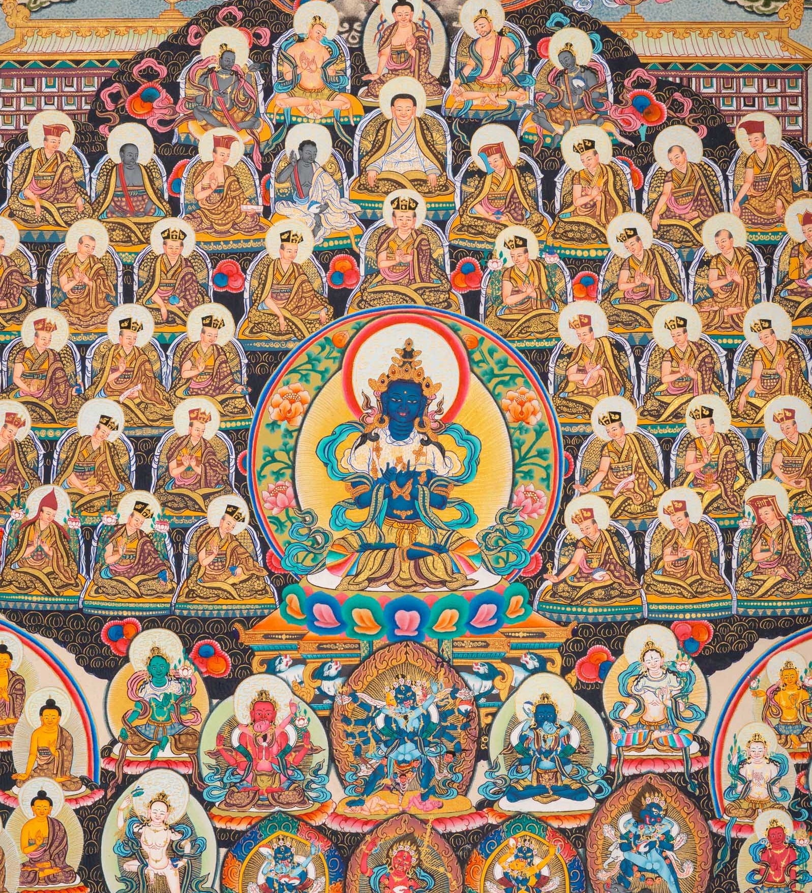Vajradhara Thangka - Sacred Tibetan Painting