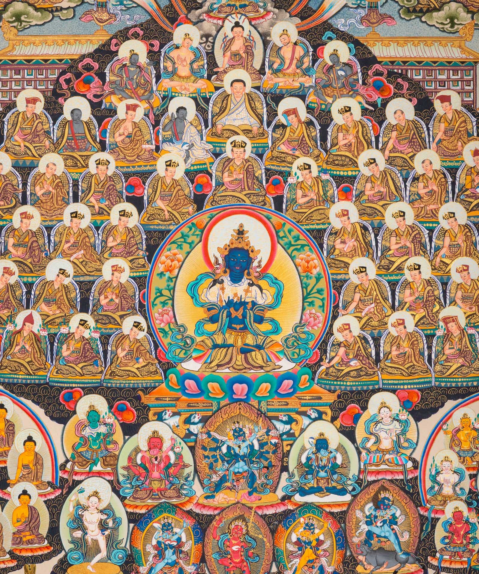 Vajradhara Thangka - Sacred Tibetan Painting