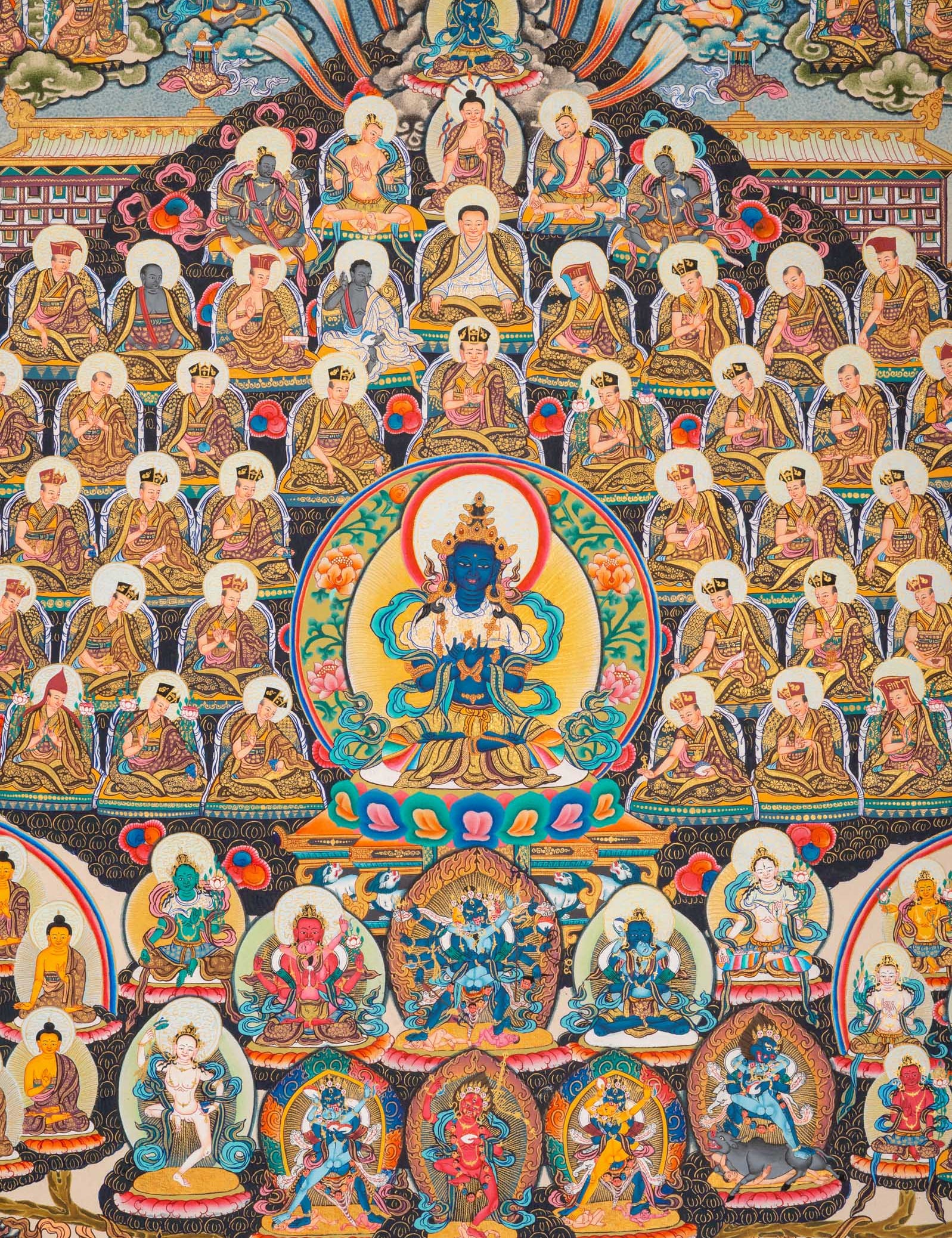 Vajradhara Thangka - Sacred Tibetan Painting