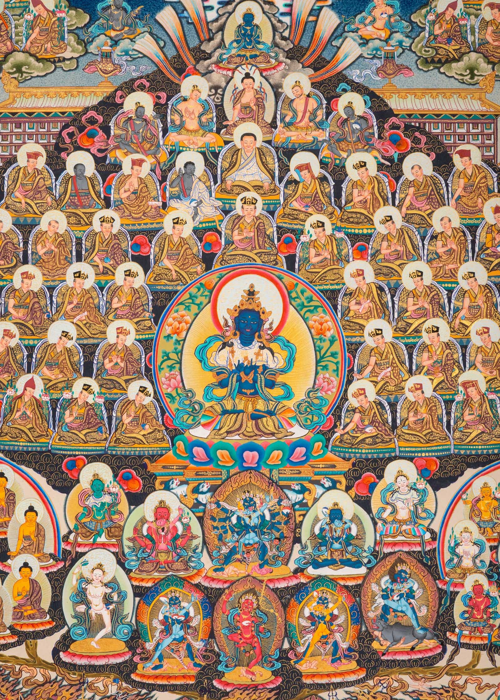 Vajradhara Thangka - Sacred Tibetan Painting