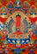 red amitabha buddha himalayan thangka painting