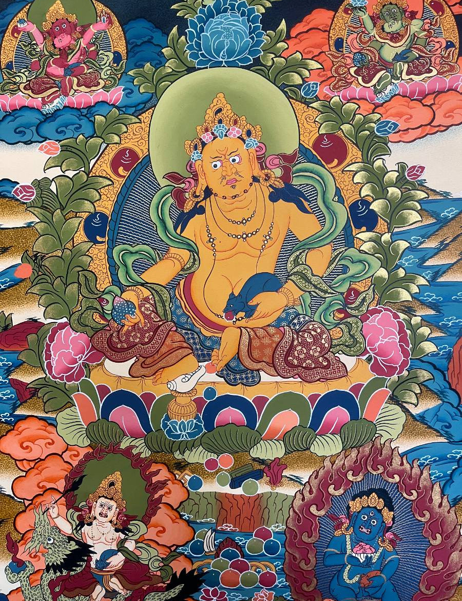 Zambala Thangka Painting - Buddhist Art