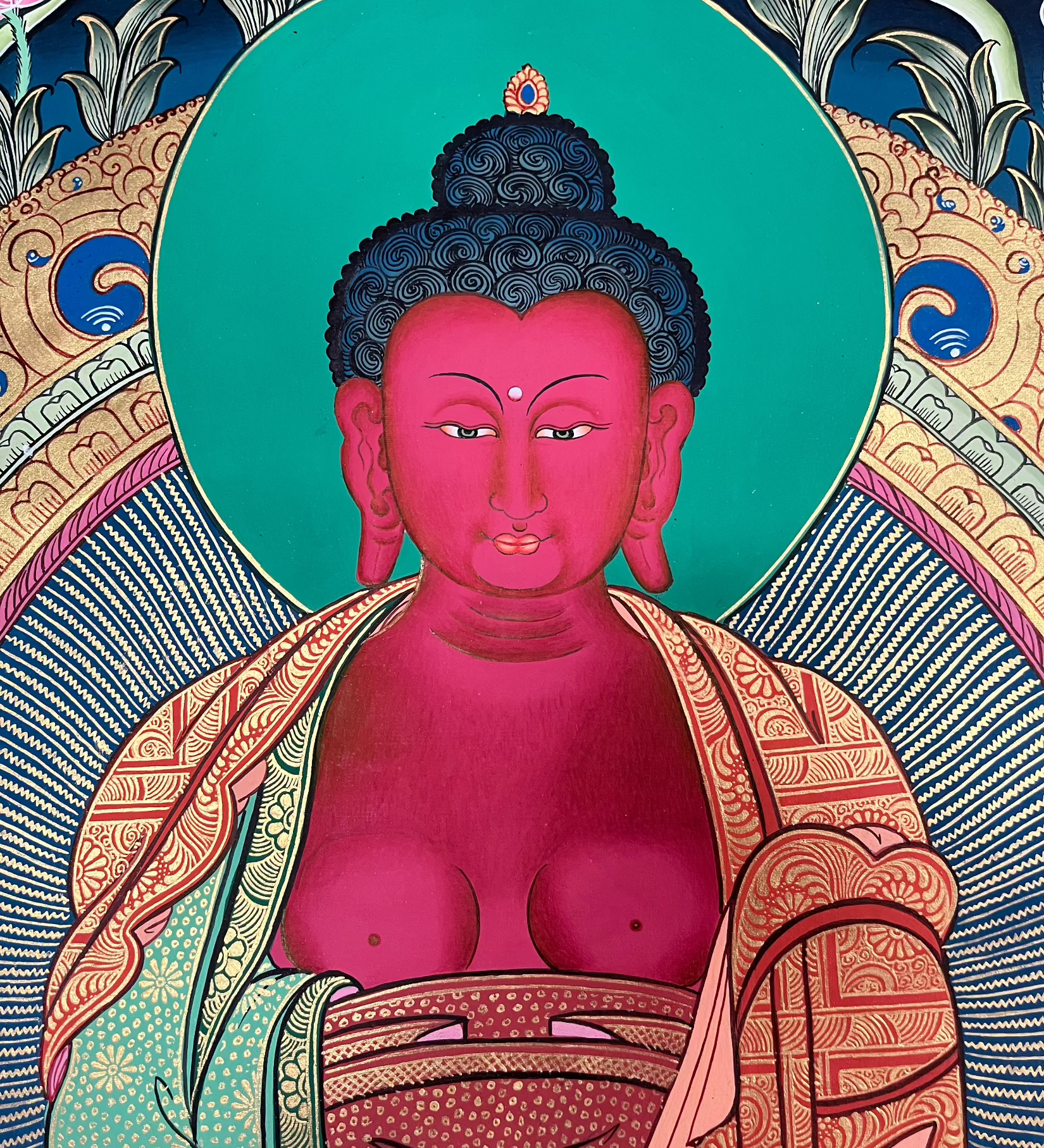 Amitabha Buddha Thangka  - Buddhist Painting