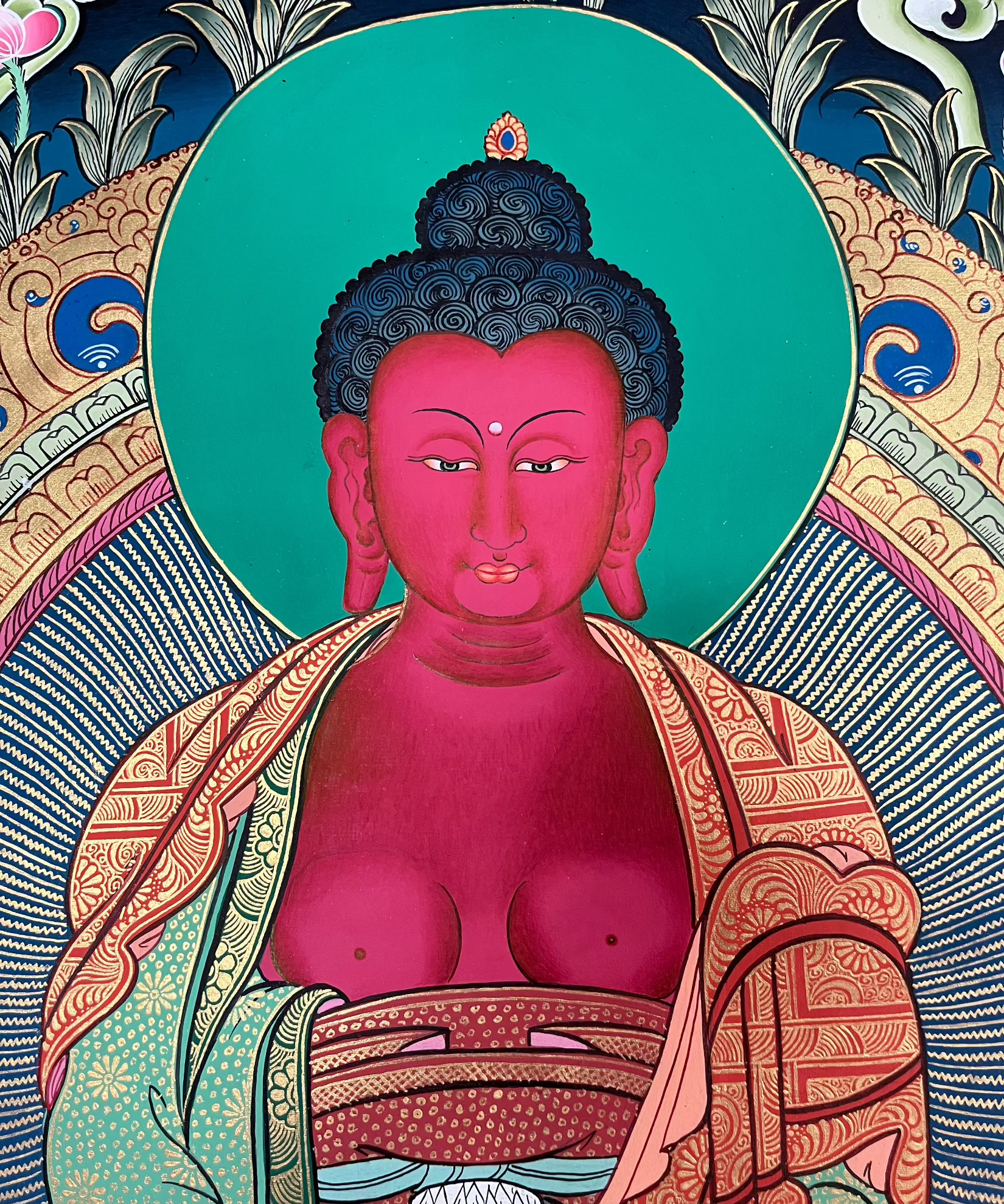 Amitabha Buddha Thangka  - Buddhist Painting