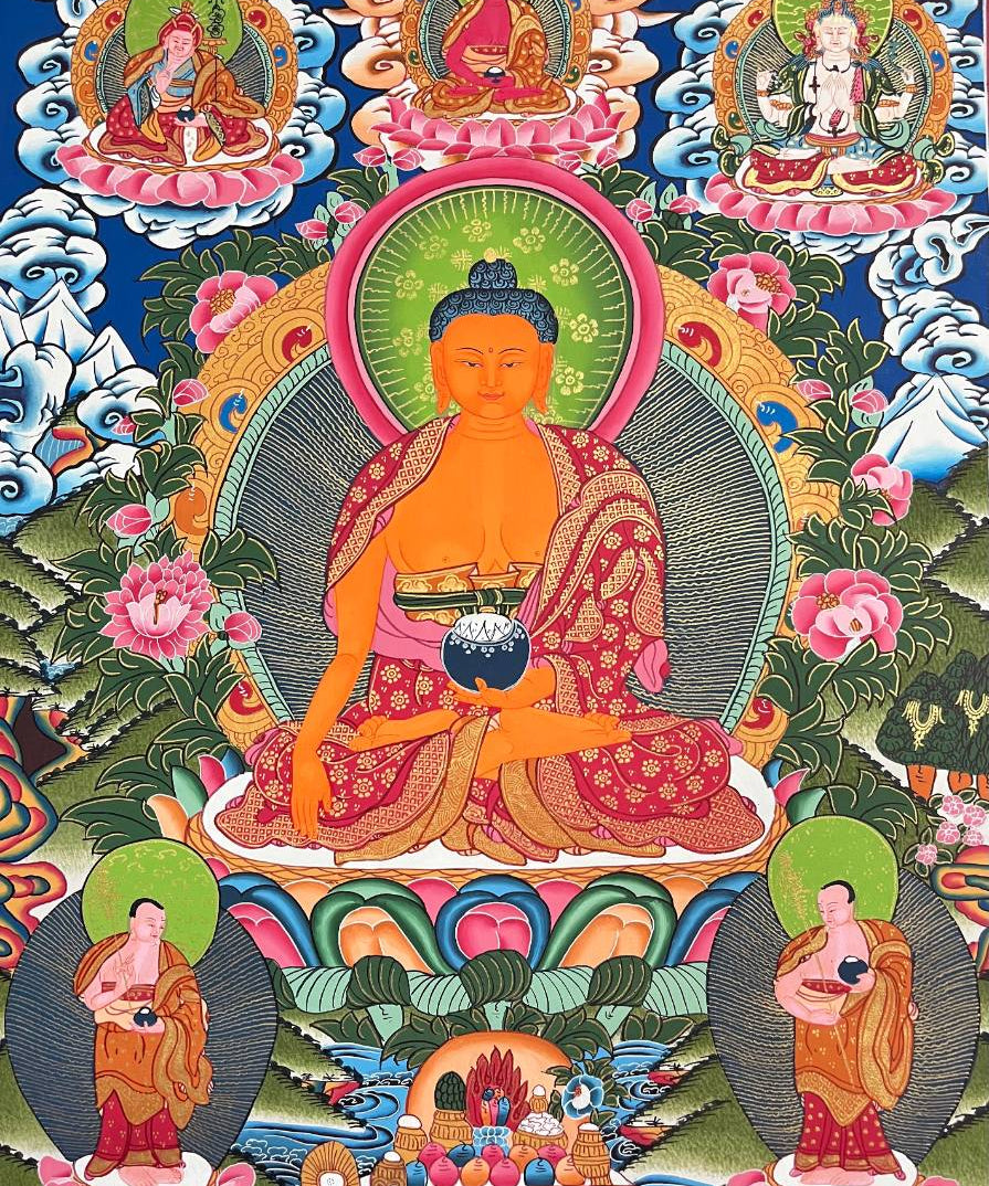 Shakyamuni Buddha Thangka – Tibetan Buddhist Art