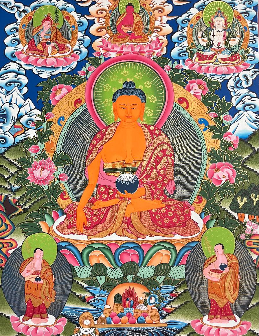 Shakyamuni Buddha Thangka – Tibetan Buddhist Art