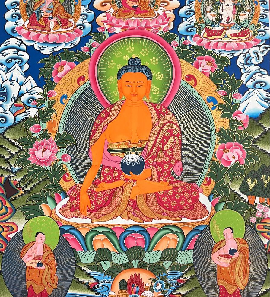 Shakyamuni Buddha Thangka – Tibetan Buddhist Art