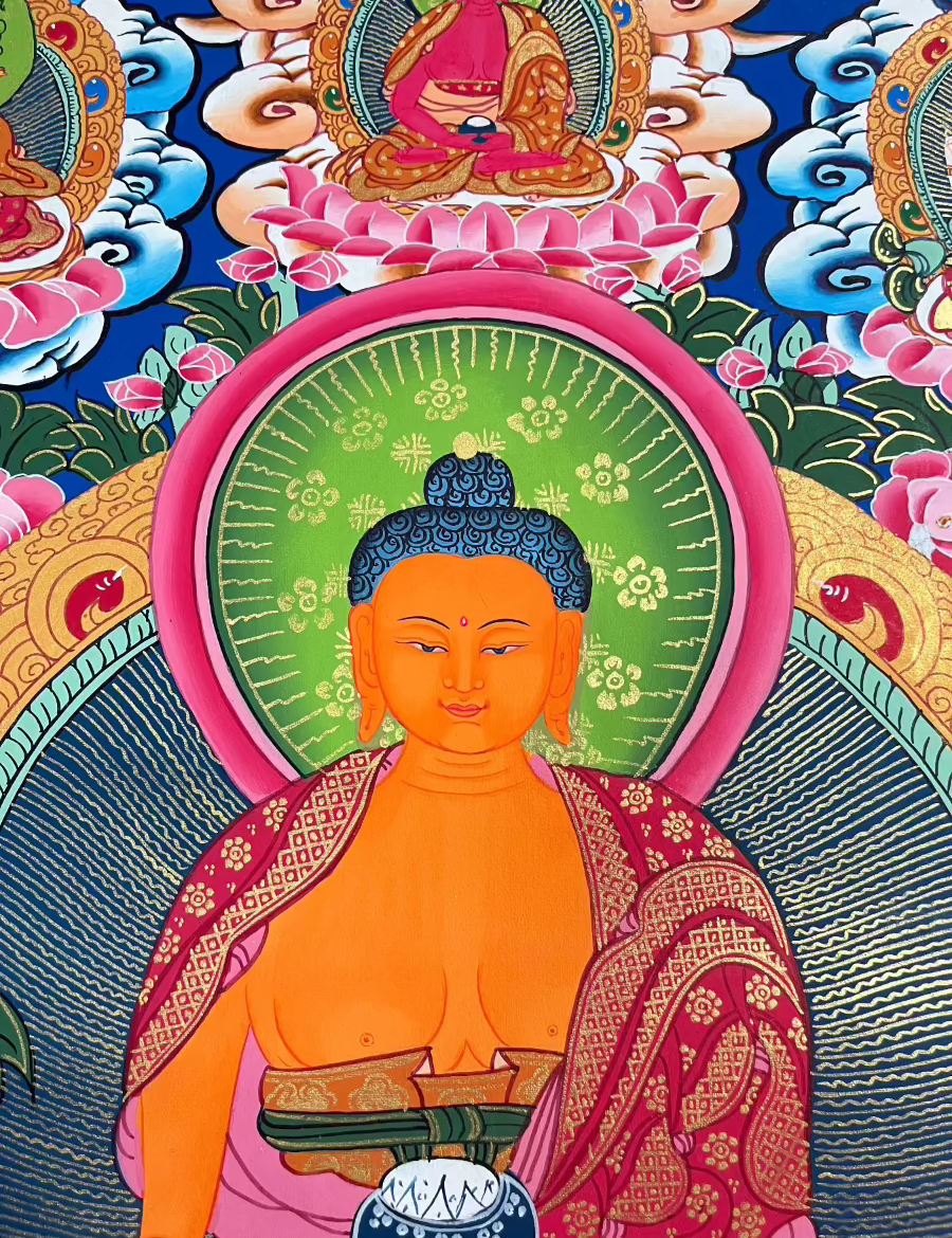 Shakyamuni  Buddha Thangka Painting – Handcrafted Tibetan Buddhist Art