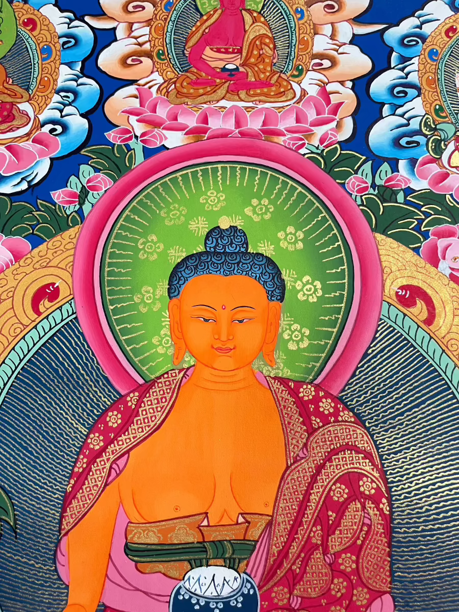 Shakyamuni  Buddha Thangka Painting – Handcrafted Tibetan Buddhist Art