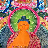 Shakyamuni  Buddha Thangka Painting – Handcrafted Tibetan Buddhist Art