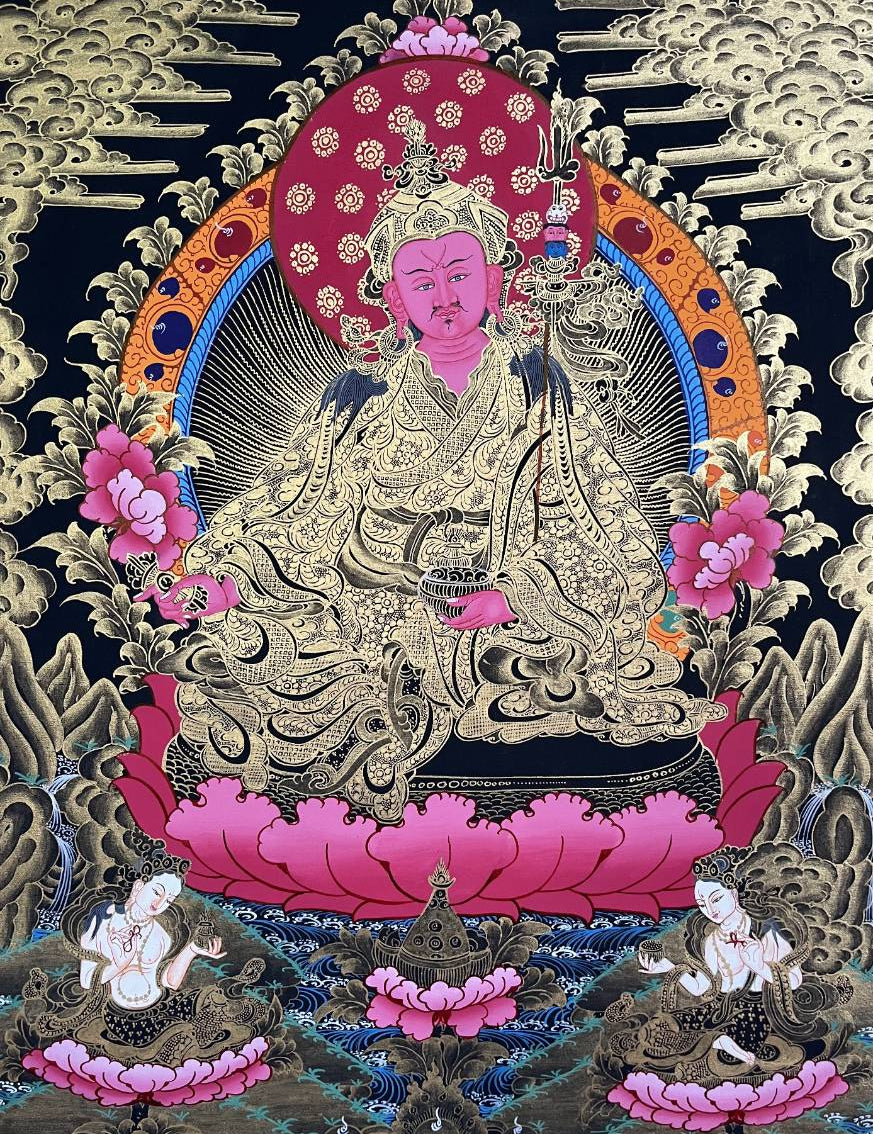 Guru Rinpoche Thangka - Handpainted Art