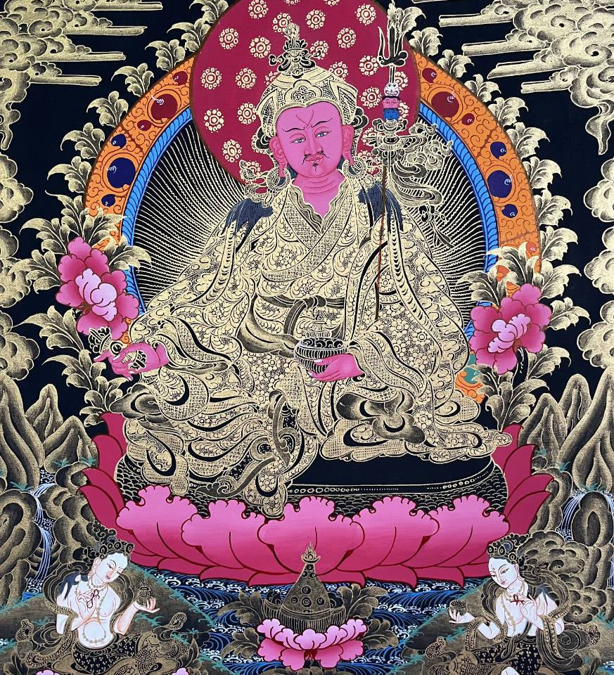 Guru Rinpoche Thangka - Handpainted Art