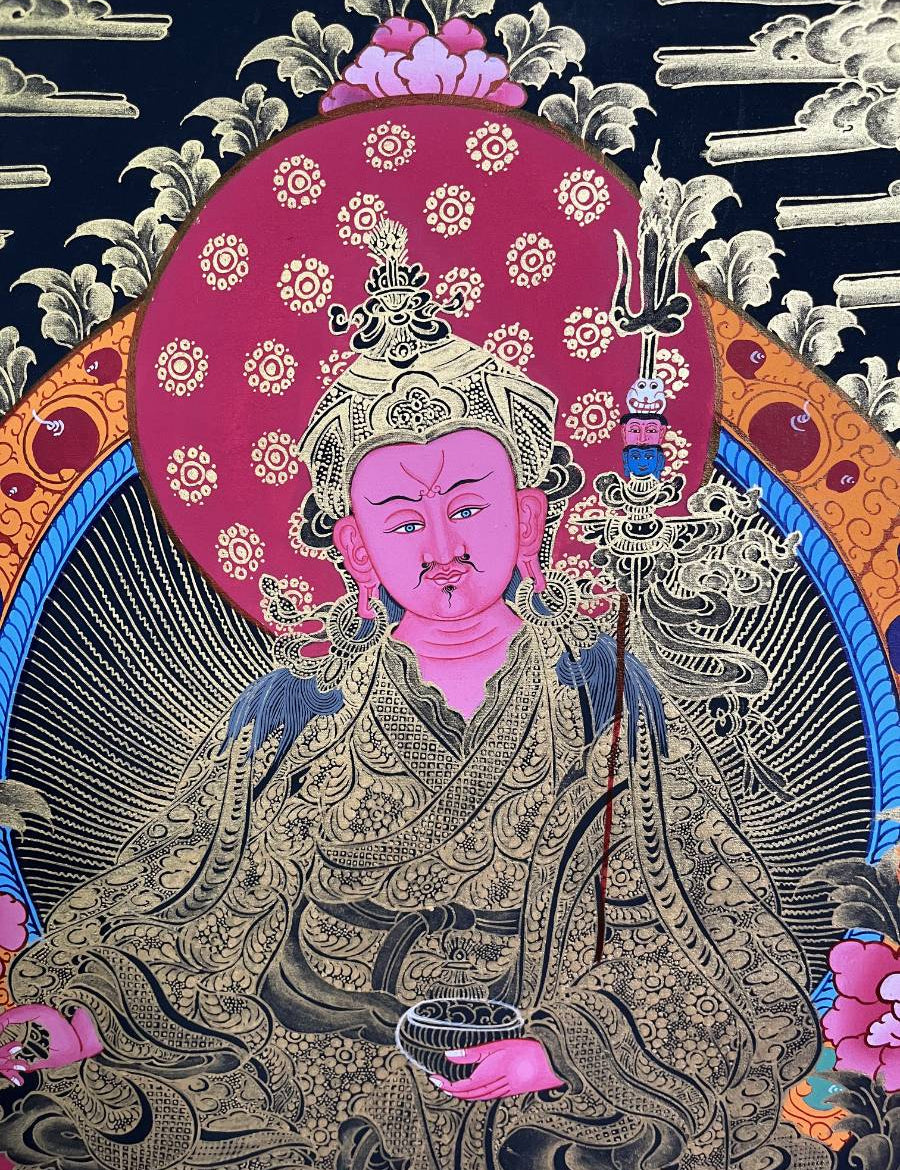 Guru Rinpoche Thangka - Handpainted Art