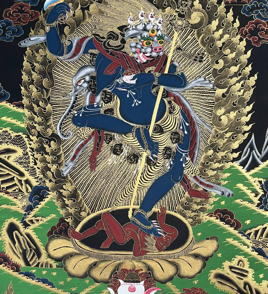 Singhamukha Thangka - Tibetan Painting