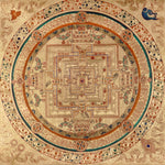 Kalachakra mandala thangka painting Tibetan wheel of time sacred geometry artwork