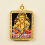 Yellow Zambala wealth deity thangka traditional Himalayan art
