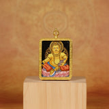 Yellow Zambala wealth deity thangka traditional Himalayan art
