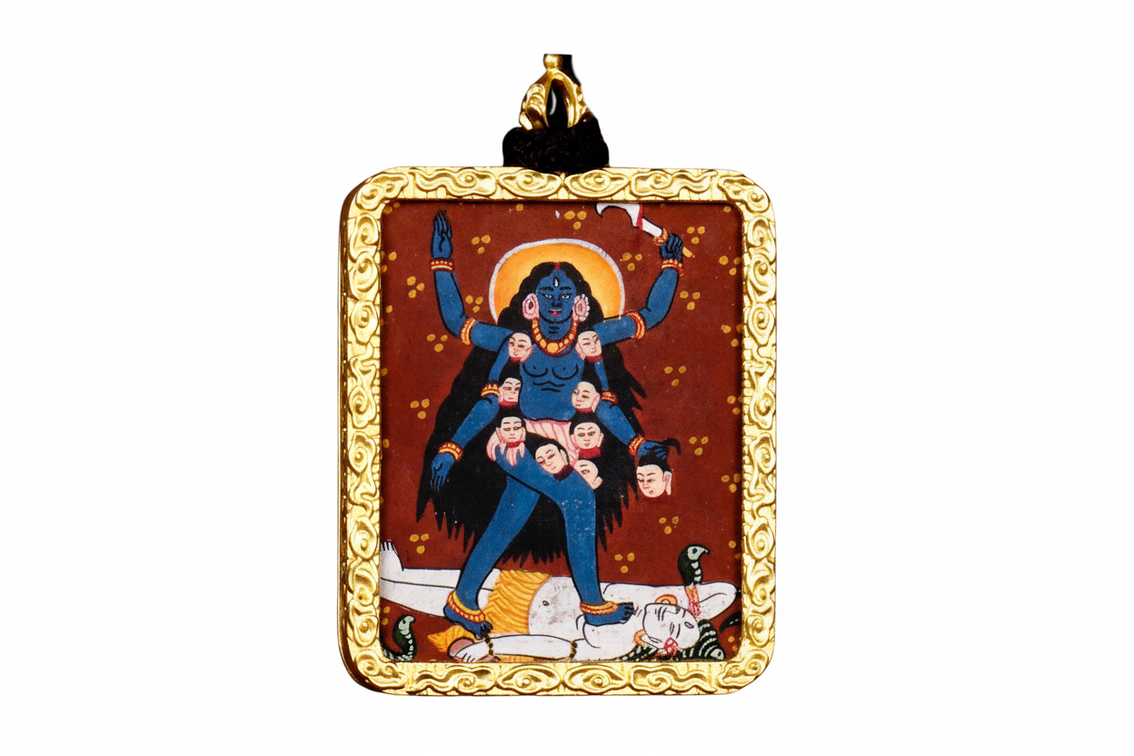 Kali protective deity thangka traditional Himalayan art
